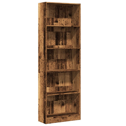 vidaXL Bücherregal Altholz-Optik 60x24x176 cm Holzwerkstoff