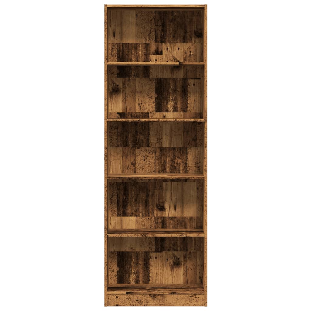 vidaXL Bücherregal Altholz-Optik 60x24x176 cm Holzwerkstoff