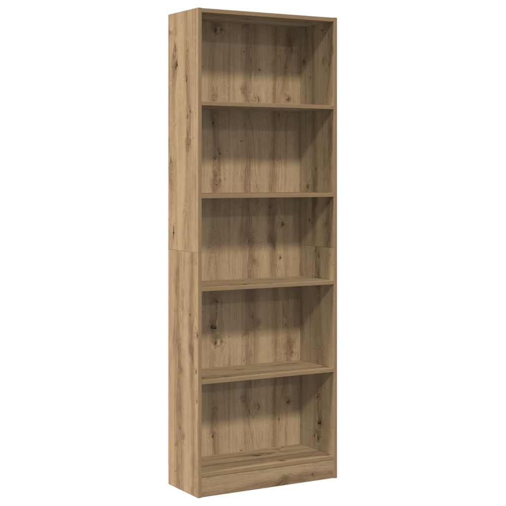 vidaXL Bibliothèque Chêne Artisan 60 x 24 x 176 cm Bois d'ingénierie