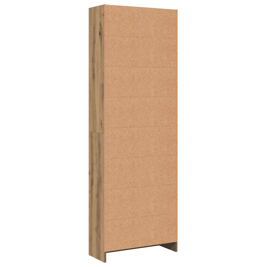 vidaXL Bibliothèque Chêne Artisan 60 x 24 x 176 cm Bois d'ingénierie