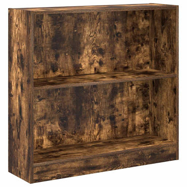 vidaXL Bibliothèque chêne fumé 80x24x76 cm Bois d'ingénierie