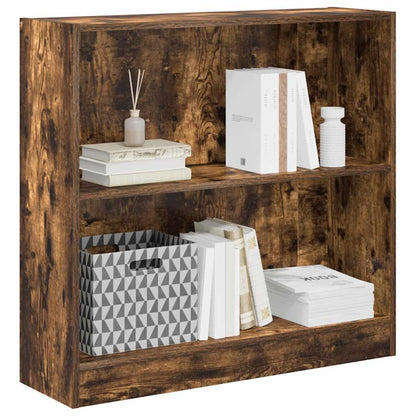 vidaXL Bibliothèque chêne fumé 80x24x76 cm Bois d'ingénierie