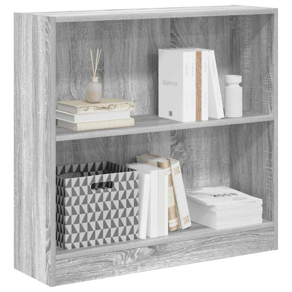 vidaXL Bücherregal Grau Sonoma 80x24x76cm Holzwerkstoff