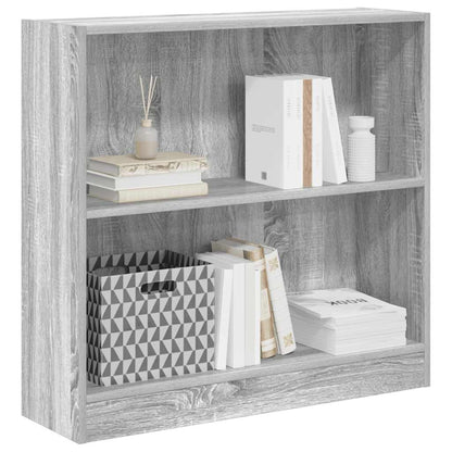 vidaXL Bücherregal Grau Sonoma 80x24x76cm Holzwerkstoff