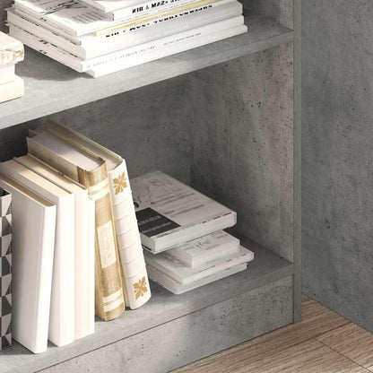 vidaXL Étagère à livres gris béton 80x24x109 cm, bois d'ingénierie