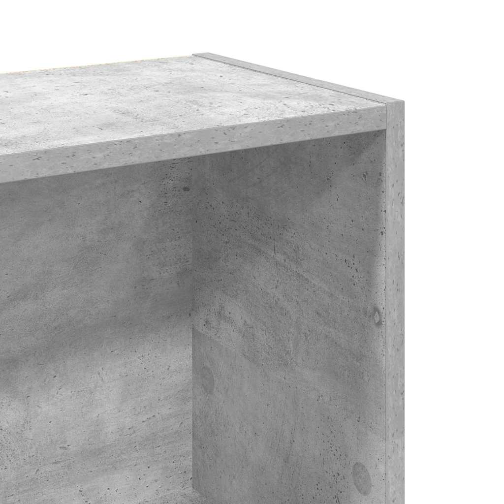 vidaXL Étagère à livres gris béton 80x24x109 cm, bois d'ingénierie