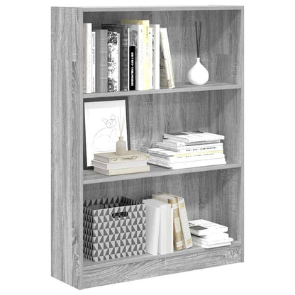 vidaXL Bücherregal Grau Sonoma 80x24x109 cm Holzwerkstoff