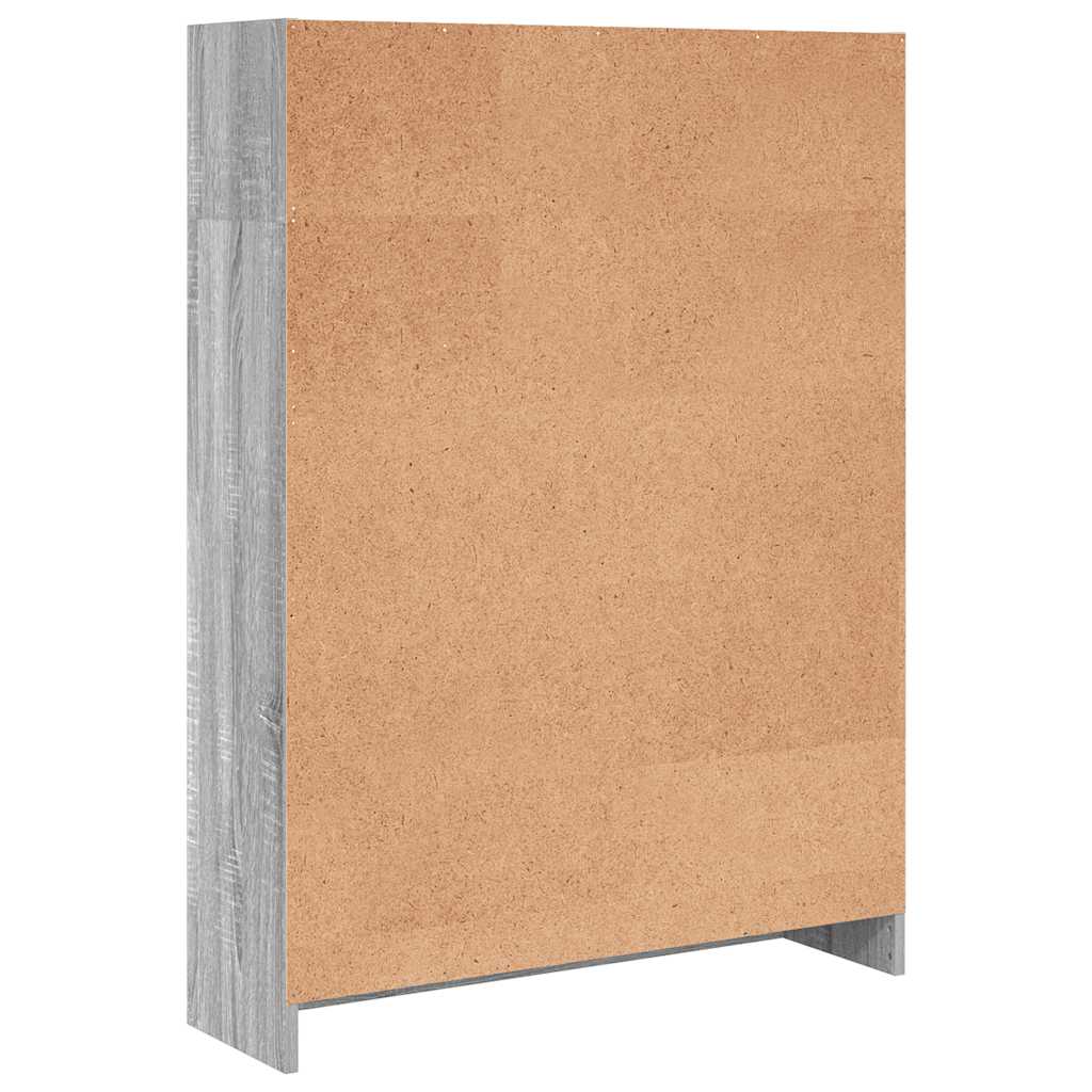 vidaXL Bücherregal Grau Sonoma 80x24x109 cm Holzwerkstoff