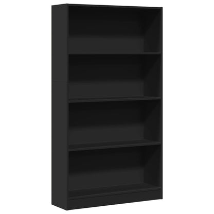 vidaXL Bibliothèque noire 80x24x143 cm en bois d'ingénierie