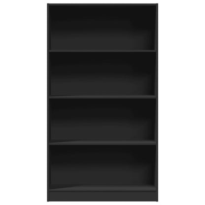 vidaXL Bibliothèque noire 80x24x143 cm en bois d'ingénierie