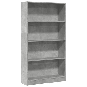 vidaXL Bibliothèque gris béton 80x24x143 cm en bois d'ingénierie