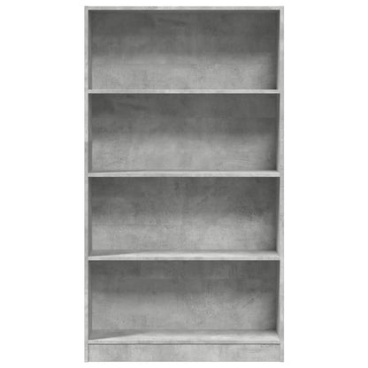 vidaXL Bibliothèque gris béton 80x24x143 cm en bois d'ingénierie