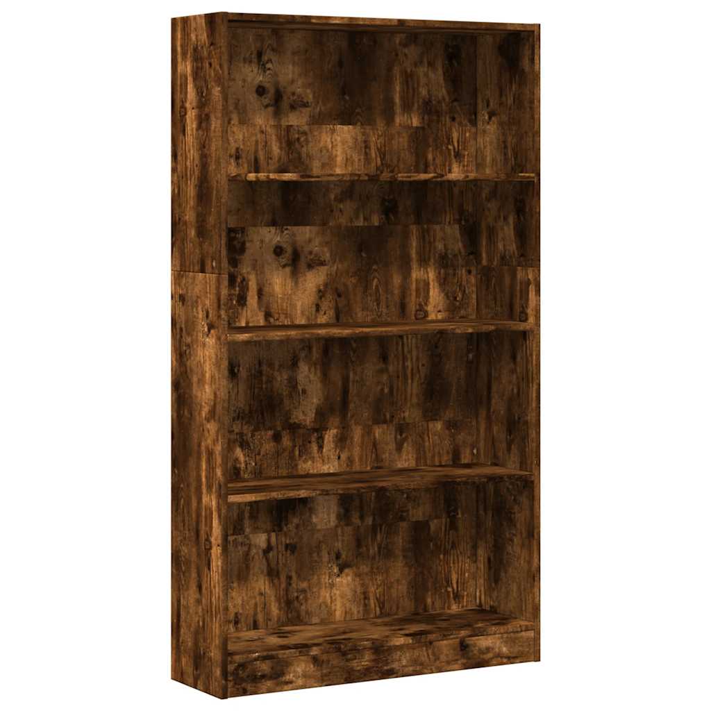 vidaXL Bibliothèque chêne fumé 80x24x143 cm Bois d'ingénierie