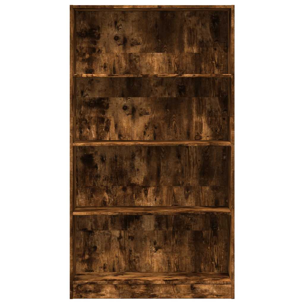 vidaXL Bibliothèque chêne fumé 80x24x143 cm Bois d'ingénierie