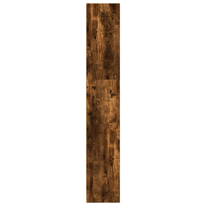 vidaXL Bibliothèque chêne fumé 80x24x143 cm Bois d'ingénierie