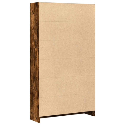 vidaXL Bibliothèque chêne fumé 80x24x143 cm Bois d'ingénierie