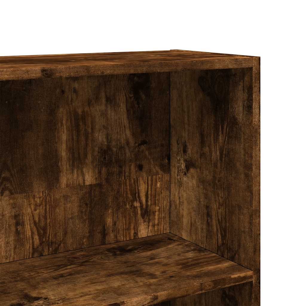 vidaXL Bibliothèque chêne fumé 80x24x143 cm Bois d'ingénierie