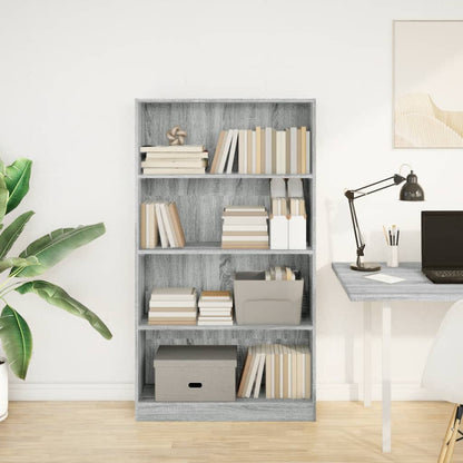 vidaXL Bücherregal Grau Sonoma 80x24x143 cm Holzwerkstoff