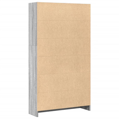 vidaXL Bücherregal Grau Sonoma 80x24x143 cm Holzwerkstoff