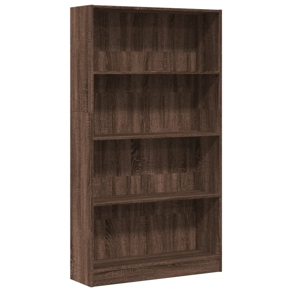 vidaXL Bibliothèque marron aspect chêne 80x24x143 cm en bois d'ingénierie