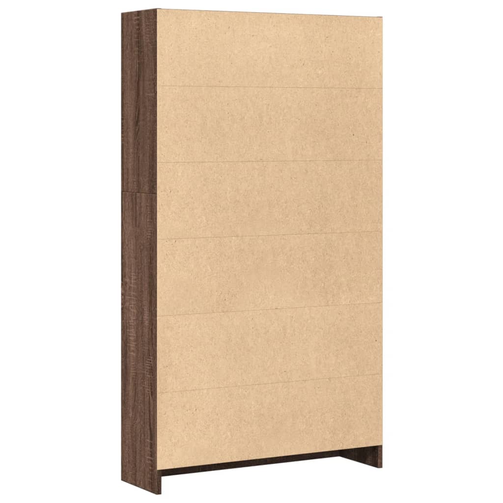 vidaXL Bibliothèque marron aspect chêne 80x24x143 cm en bois d'ingénierie