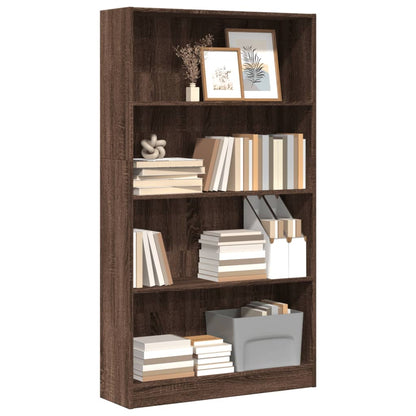 vidaXL Bibliothèque marron aspect chêne 80x24x143 cm en bois d'ingénierie