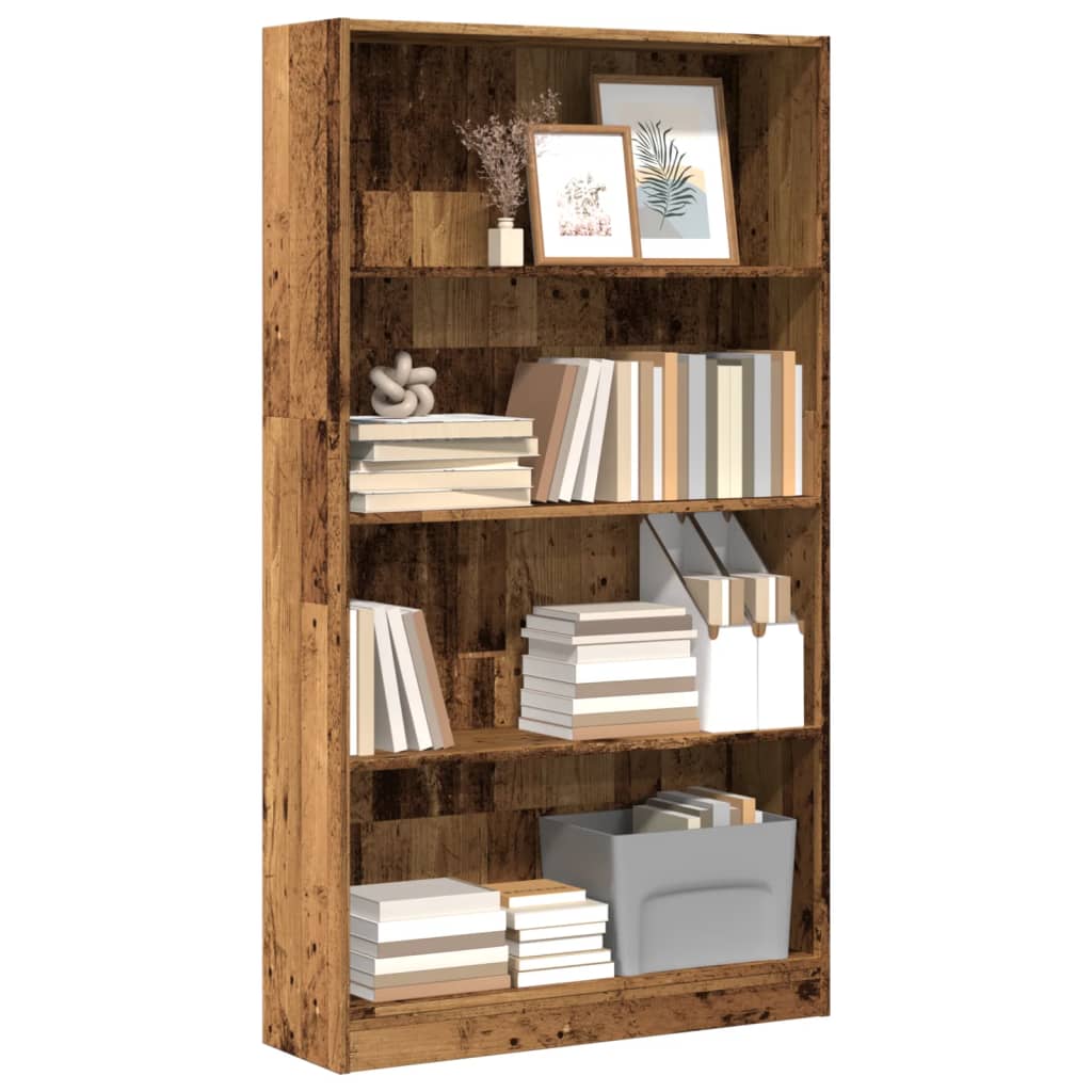 vidaXL Étagère à livres aspect bois de récupération 80x24x143 cm Bois d'ingénierie