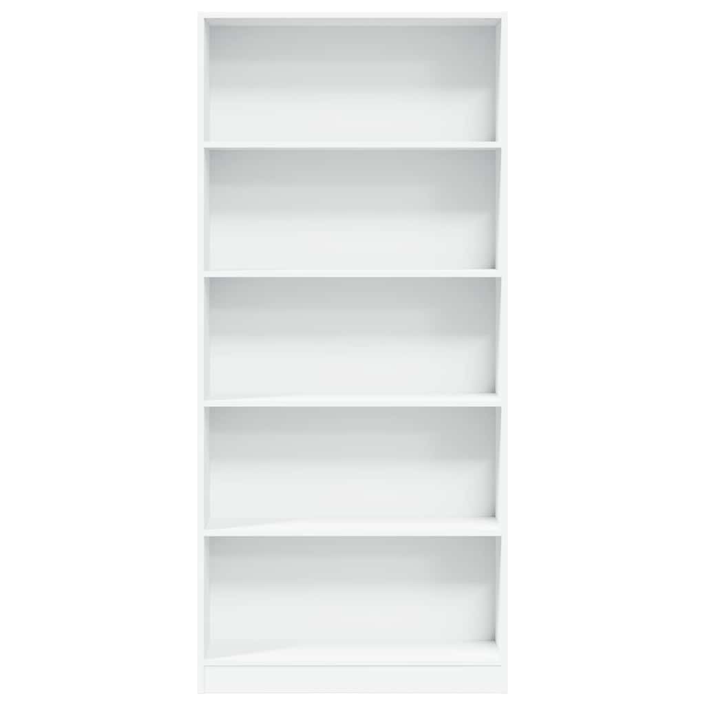 vidaXL Bücherregal Weiß 80x24x176 cm Holzwerkstoff