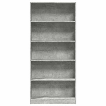vidaXL Bücherregal Betongrau 80x24x176 cm Holzwerkstoff