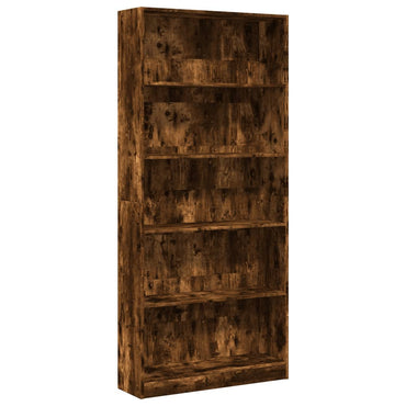 vidaXL Bibliothèque Chêne Fumé 80x24x176 cm Bois d'ingénierie