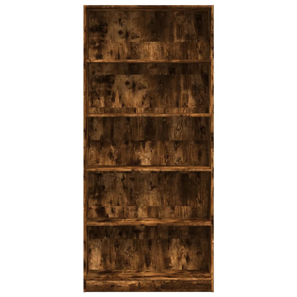 vidaXL Bibliothèque Chêne Fumé 80x24x176 cm Bois d'ingénierie