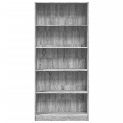 vidaXL Bücherregal Grau Sonoma 80x24x176 cm Holzwerkstoff
