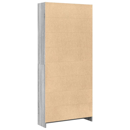 vidaXL Bücherregal Grau Sonoma 80x24x176 cm Holzwerkstoff