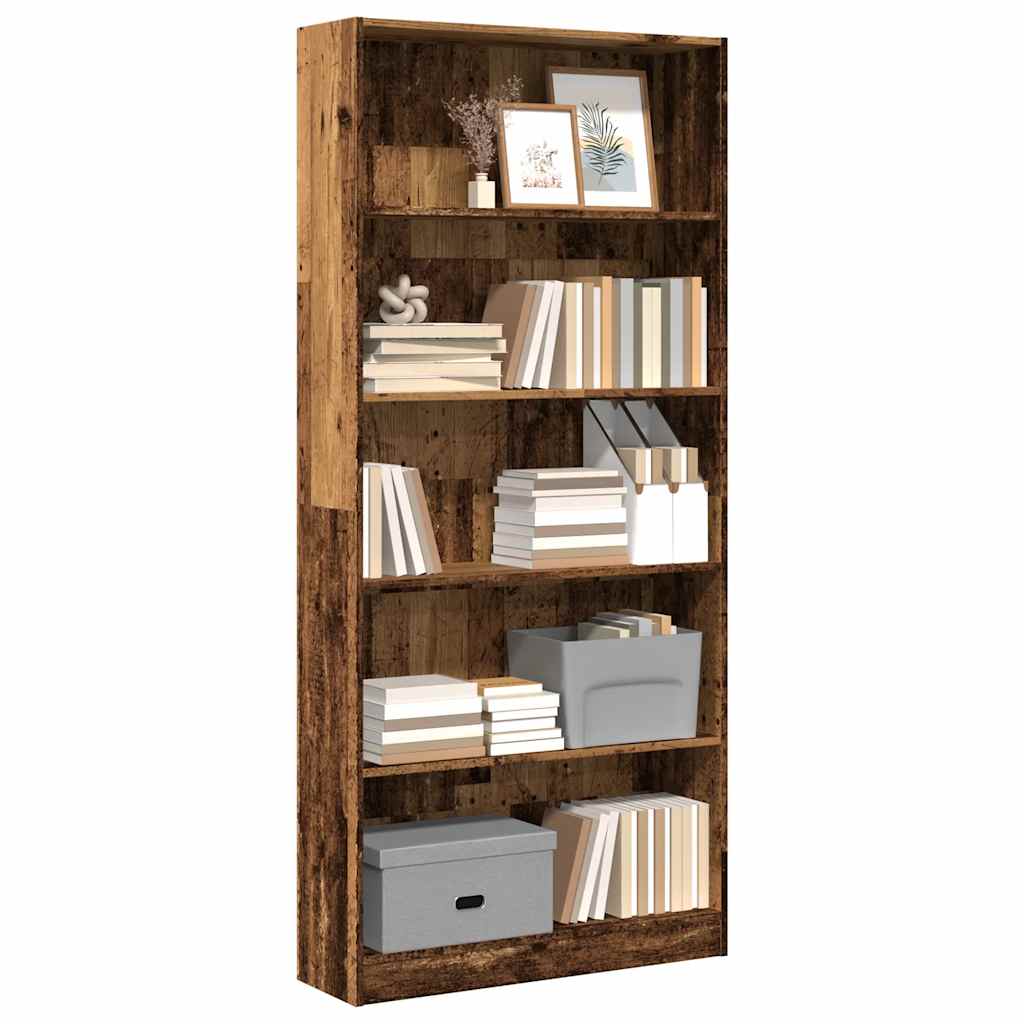 vidaXL Étagère à livres aspect bois de récupération 80x24x176 cm bois d'ingénierie