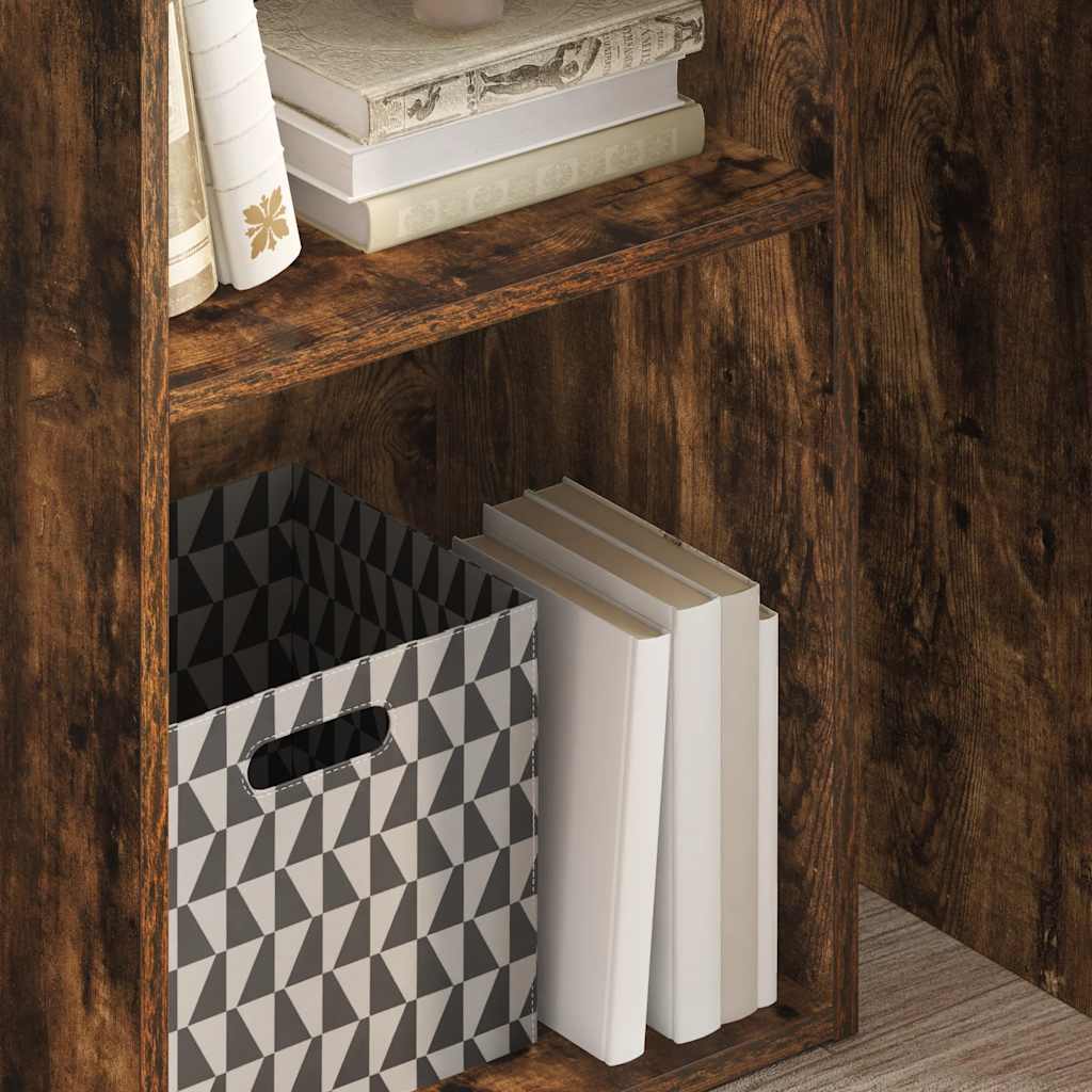 Bücherregal Räuchereiche 40x30x77 cm Holzwerkstoff
