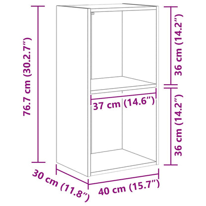 vidaXL Bibliothèque Chêne artisan 40x30x77 cm Bois d'ingénierie