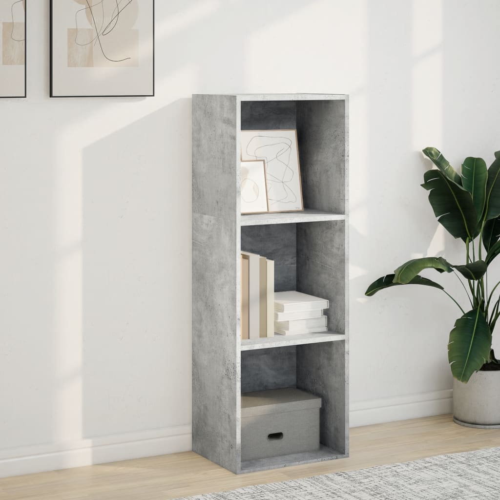 vidaXL Bücherregal Betongrau 40x30x114 cm Holzwerkstoff