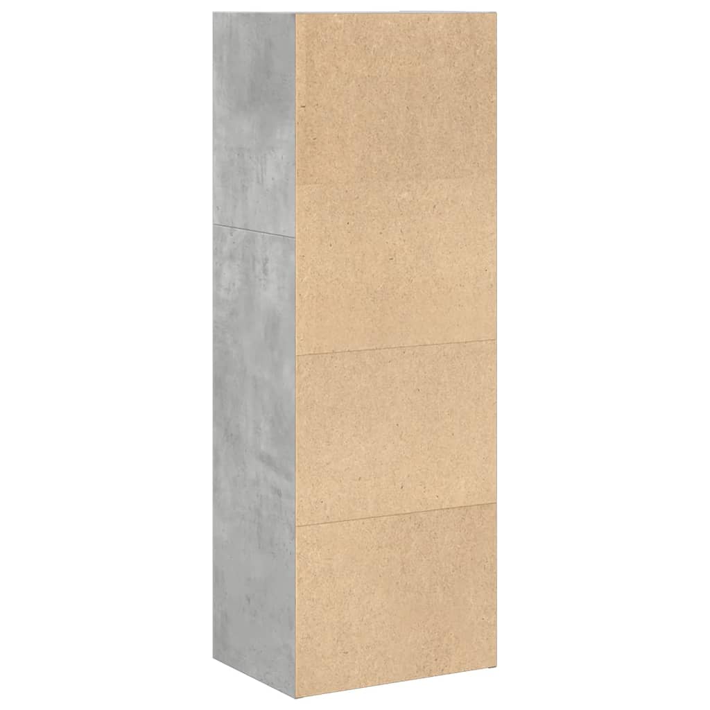 vidaXL Bücherregal Betongrau 40x30x114 cm Holzwerkstoff
