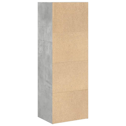 vidaXL Bücherregal Betongrau 40x30x114 cm Holzwerkstoff