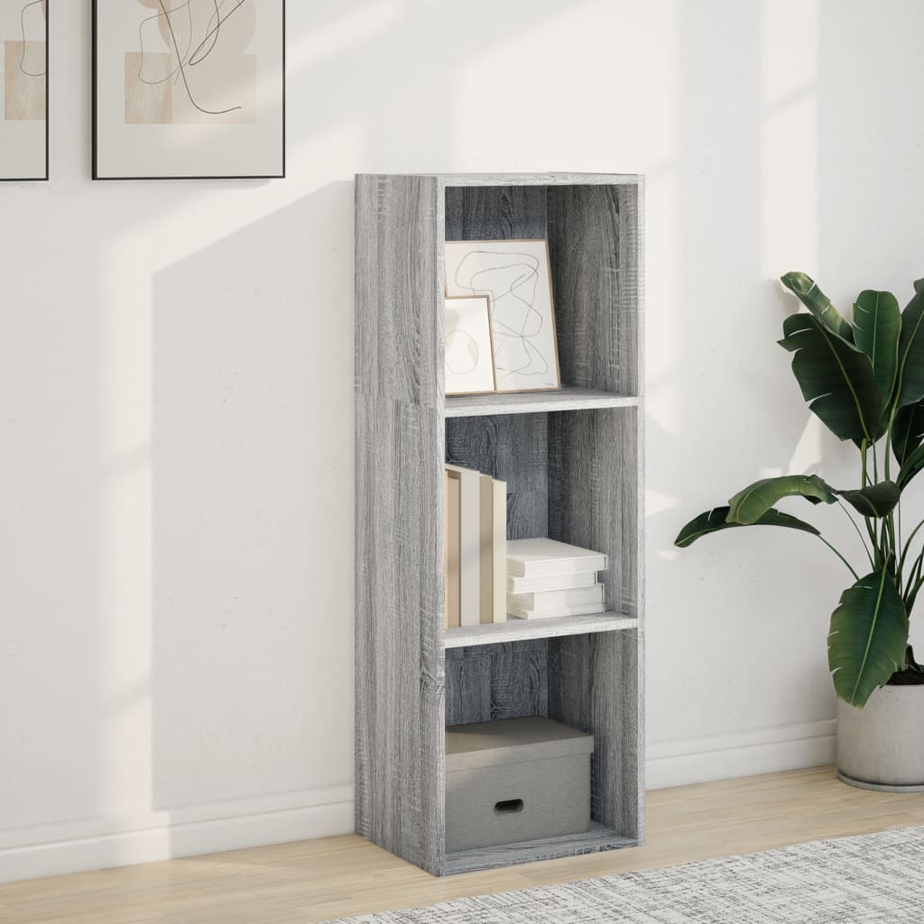 vidaXL Bücherregal Grau Sonoma 40x30x114 cm Holzwerkstoff