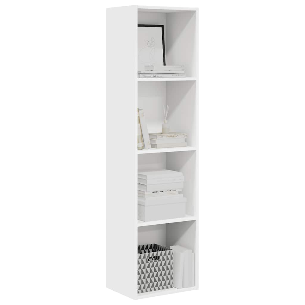vidaXL Bücherregal Weiß 40x30x152 cm Holzwerkstoff