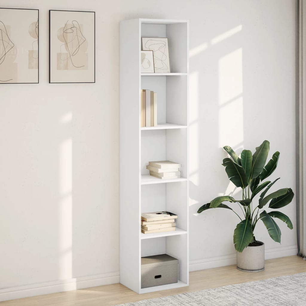 vidaXL Bücherregal Weiß 40x30x189 cm Holzwerkstoff