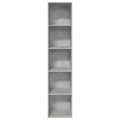 vidaXL Bücherregal Betongrau 40x30x189 cm Holzwerkstoff