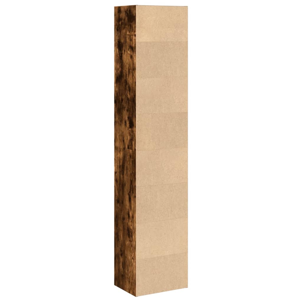 vidaXL Bücherregal Räuchereiche 40x30x189 cm Holzwerkstoff