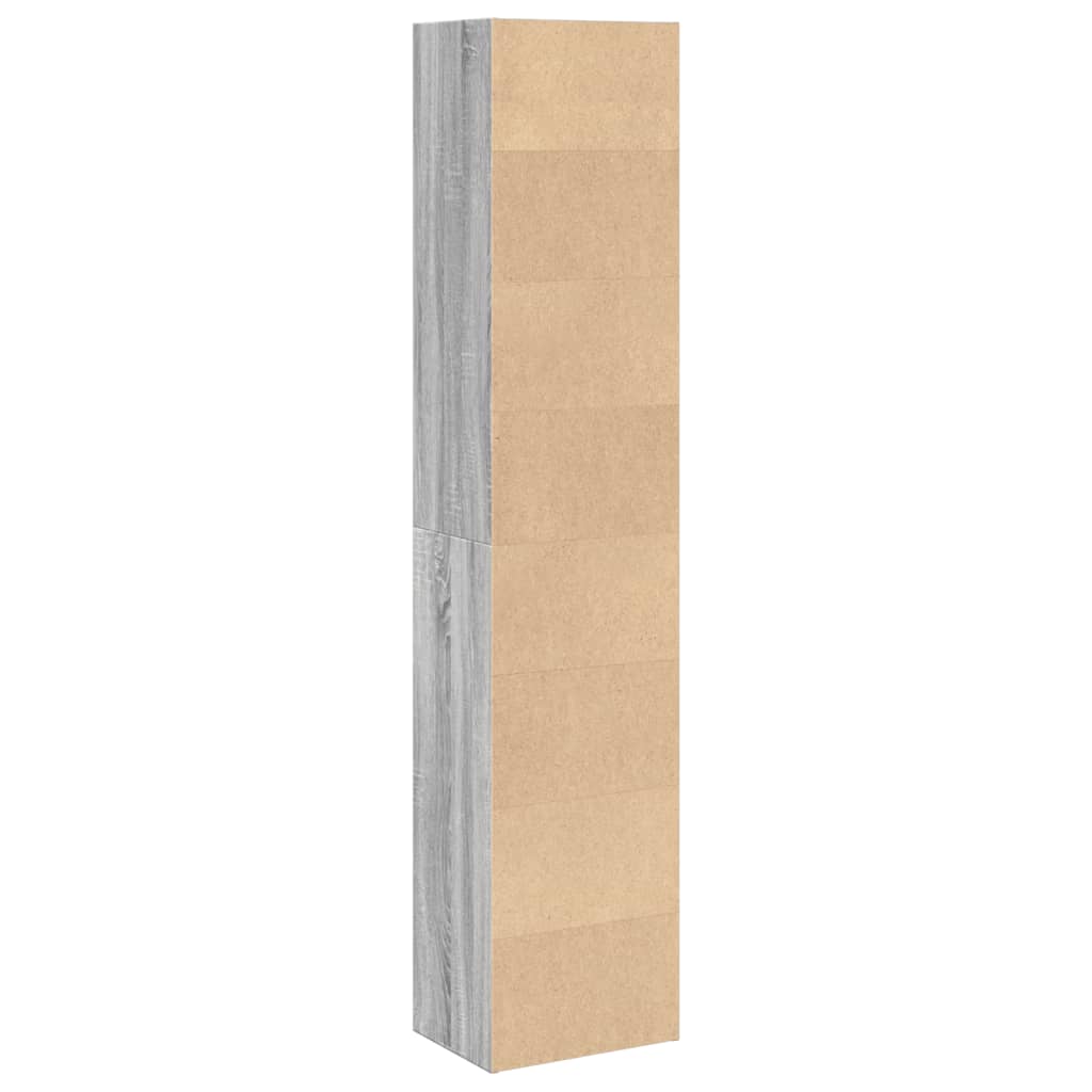 vidaXL Bücherregal Grau Sonoma 40x30x189 cm Holzwerkstoff