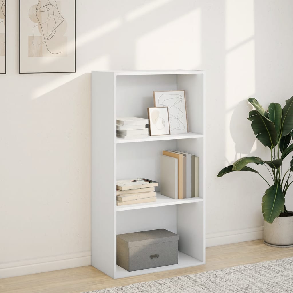 vidaXL Bücherregal Weiß 60x30x114 cm Holzwerkstoff