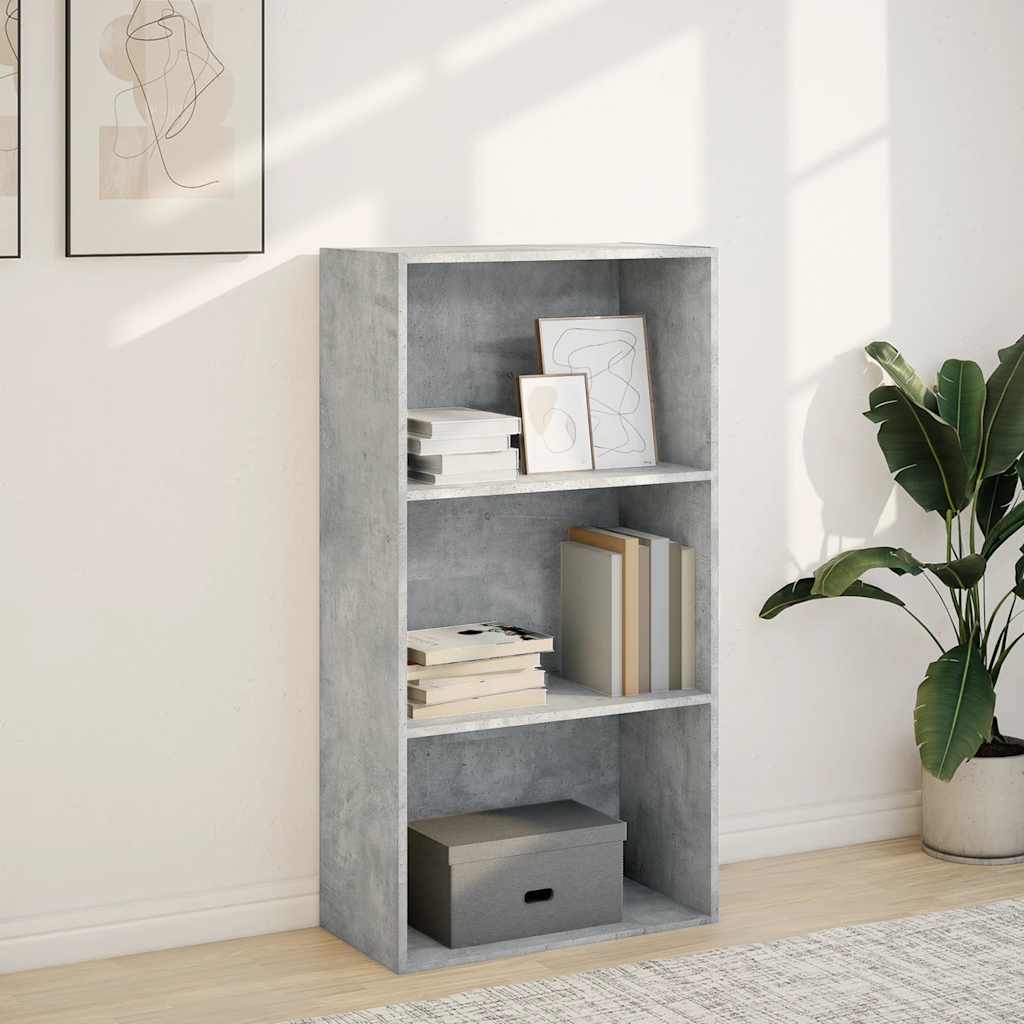 vidaXL Bücherregal Betongrau 60x30x114 cm Holzwerkstoff