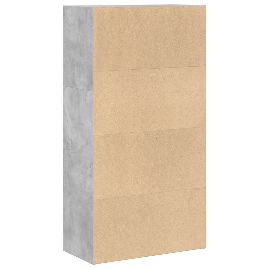 vidaXL Bücherregal Betongrau 60x30x114 cm Holzwerkstoff