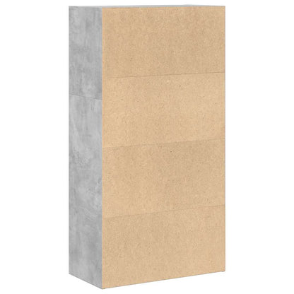 vidaXL Bücherregal Betongrau 60x30x114 cm Holzwerkstoff