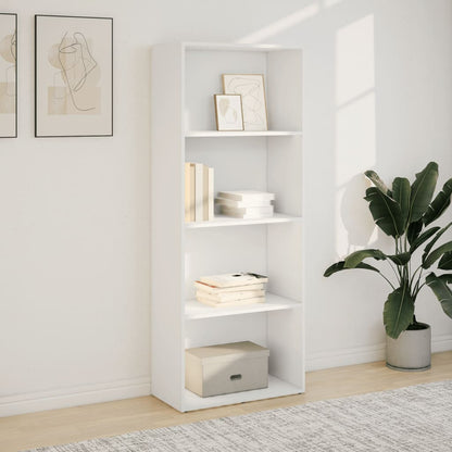 vidaXL Bücherregal Weiß 60x30x152 cm Holzwerkstoff